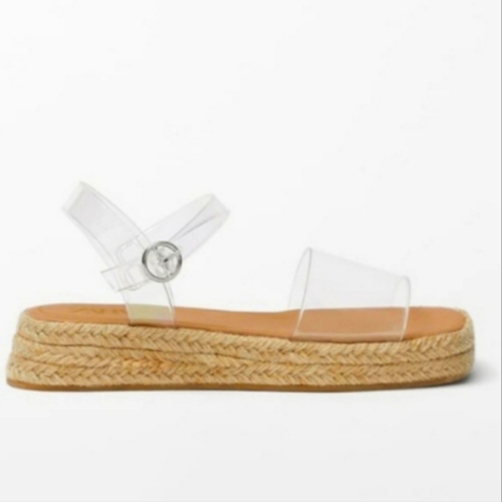 ZARA Transparent Open Toe Sandals Size 31 EURO